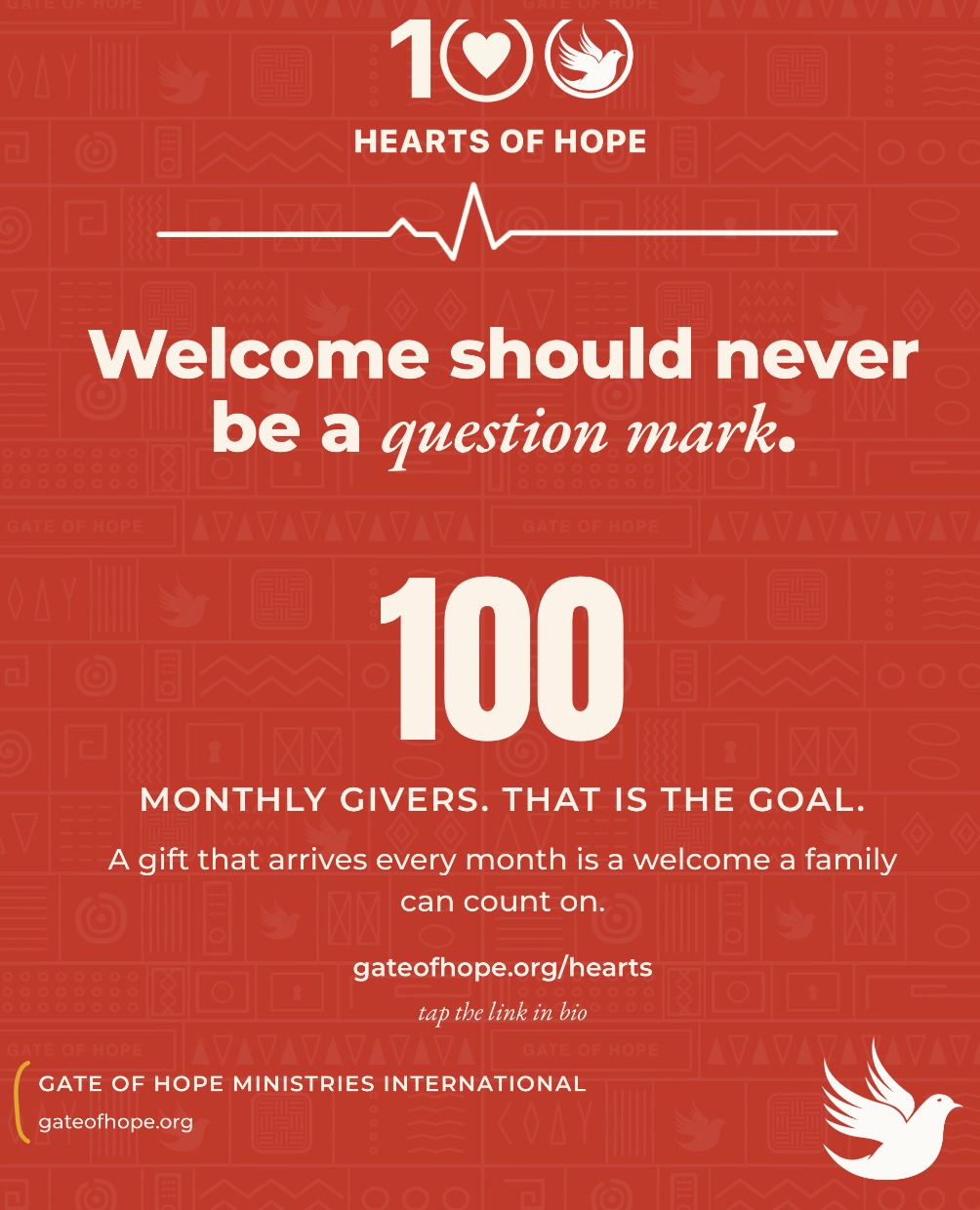 Welcome should never be a question mark. For a family arriving in Louisville, so much is uncertain. Hearts of Hope removes one uncertainty: that someone here is ready for them, month after month. That steadiness is a gift, and it is one you can give. Join the hundred. Link in our bio. #HeartsOfHope #GateOfHope #Louisville #NewNeighbors #MonthlyGiving
